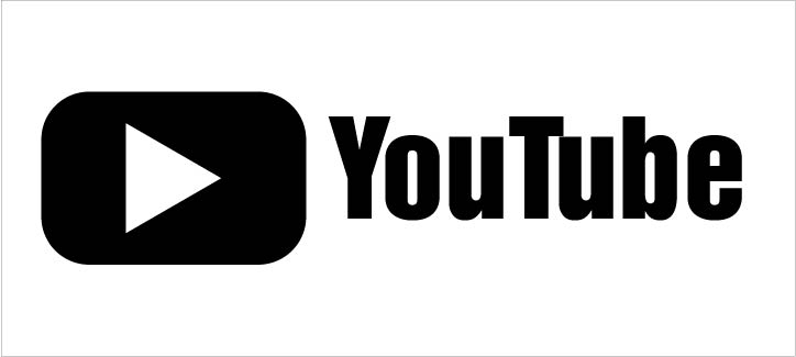 Biểu Tượng Logo Youtube màu Đen Trắng