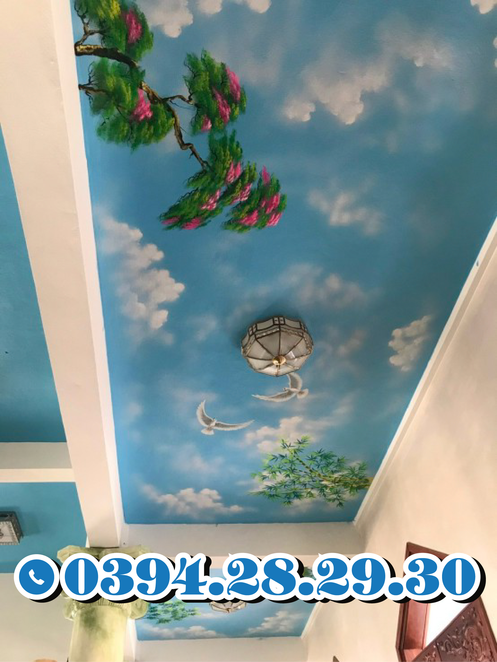 Tranh Tường Trần Mây 3D tại Vĩnh Phúc