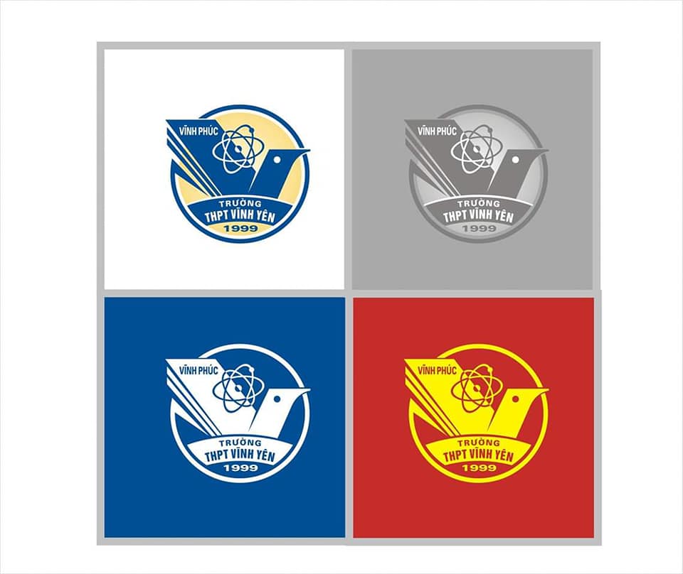 Logo Trường THPT Vĩnh Yên các nền khác nhau